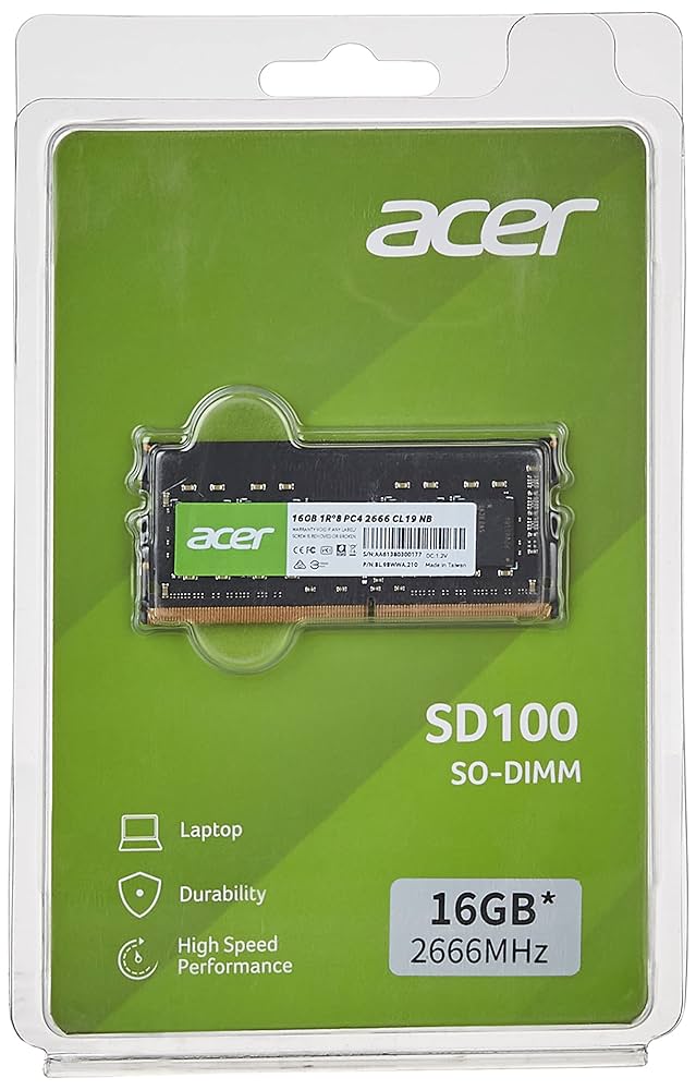 Amazon.co.jp: AcerノートPC用メモリ PC4-21300(DDR4-2666) 16GB